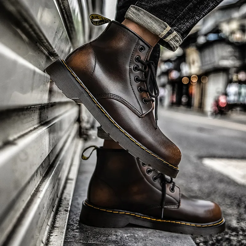 Eminu Martin Boots Unisex Brown/Burgundy-24