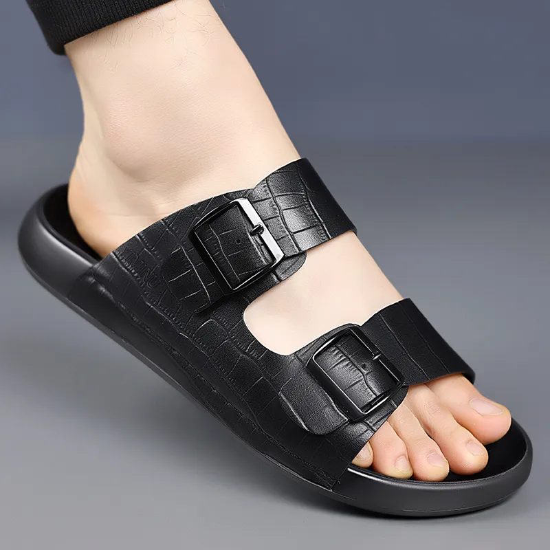 Eminu Slide Slippers Men Black-4