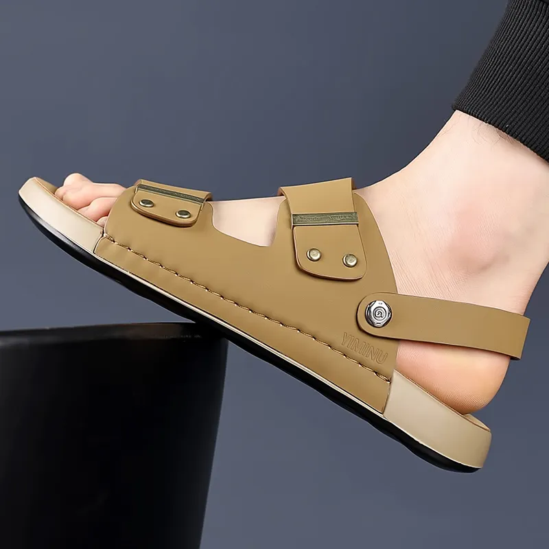 Eminu Beach Sandals Men Black-8