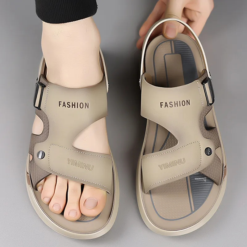 Eminu Beach Sandals Men Black-7