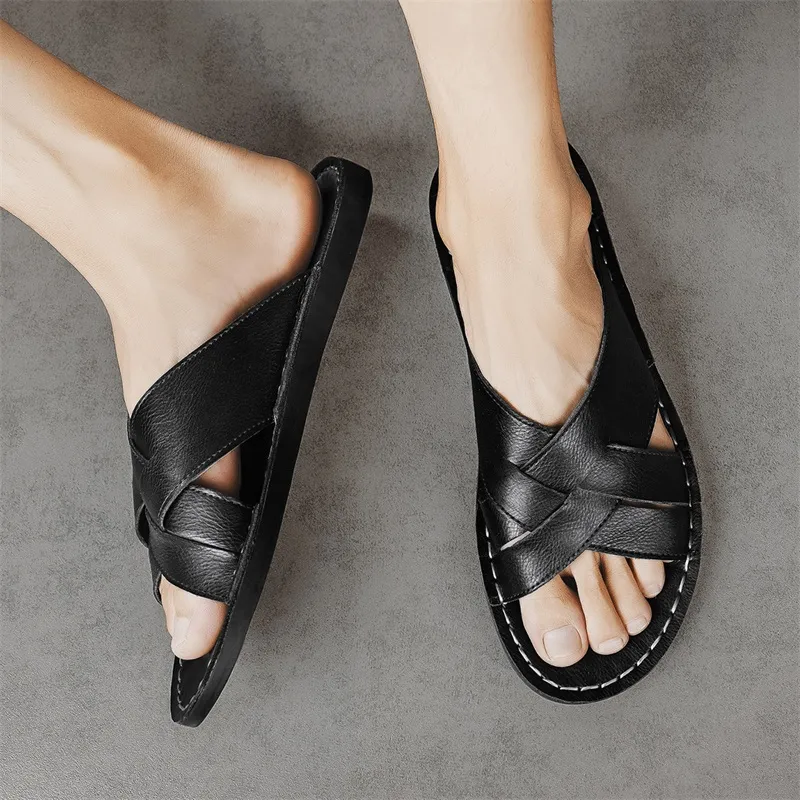 Eminu Slide Slippers Men Black-2