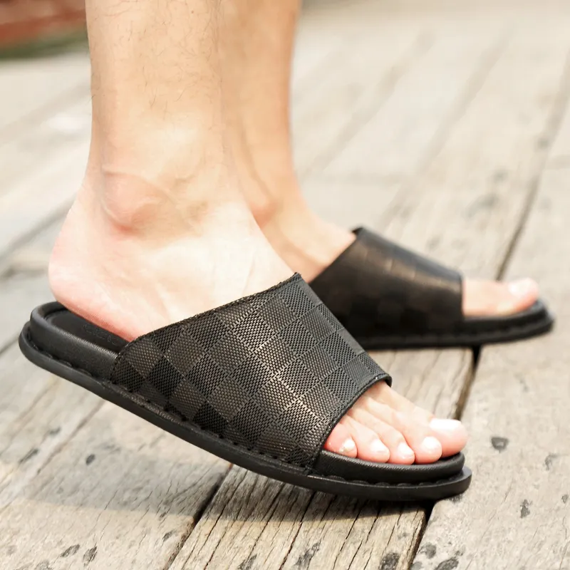 Eminu Rubber Sole Slip Resistant Slide Slippers Men's-3