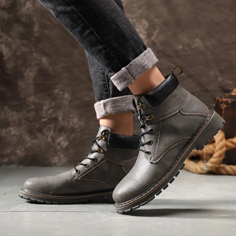 Eminu Martin Boots Men Black/Gray-19