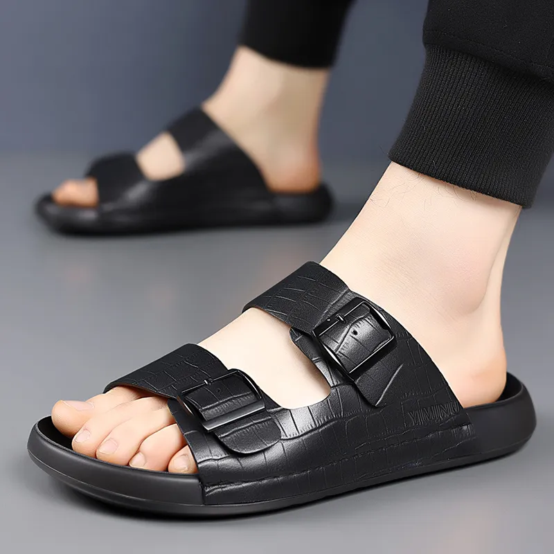 Eminu Slide Slippers Men Black-2
