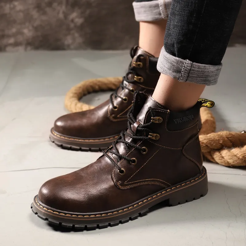 Eminu Martin Boots Men Black/Gray-23