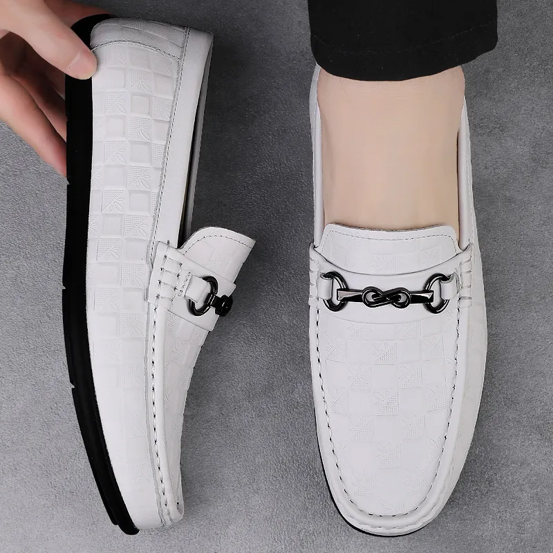 Eminu Men's Casual Shoes Men Low Top Black/White-3
