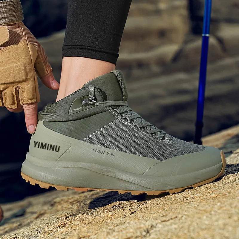 Eminu Warm Cushioning Height Increasing Wear-Resistant Water-Resistant Slip-Resistant Ankle-Length Outdoor Boots 3cm-8