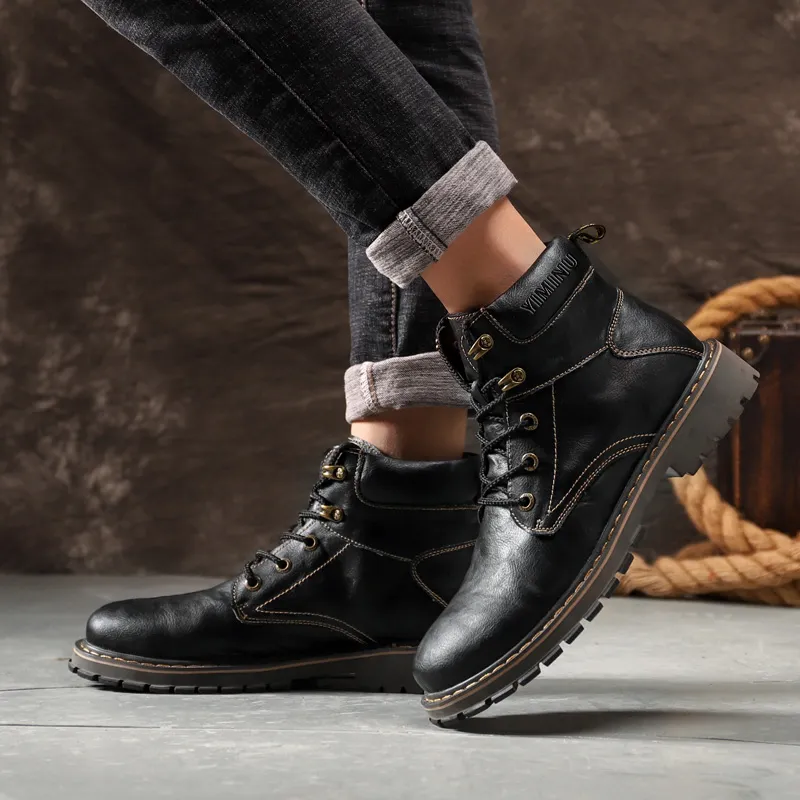 Eminu Martin Boots Men Black/Gray-2