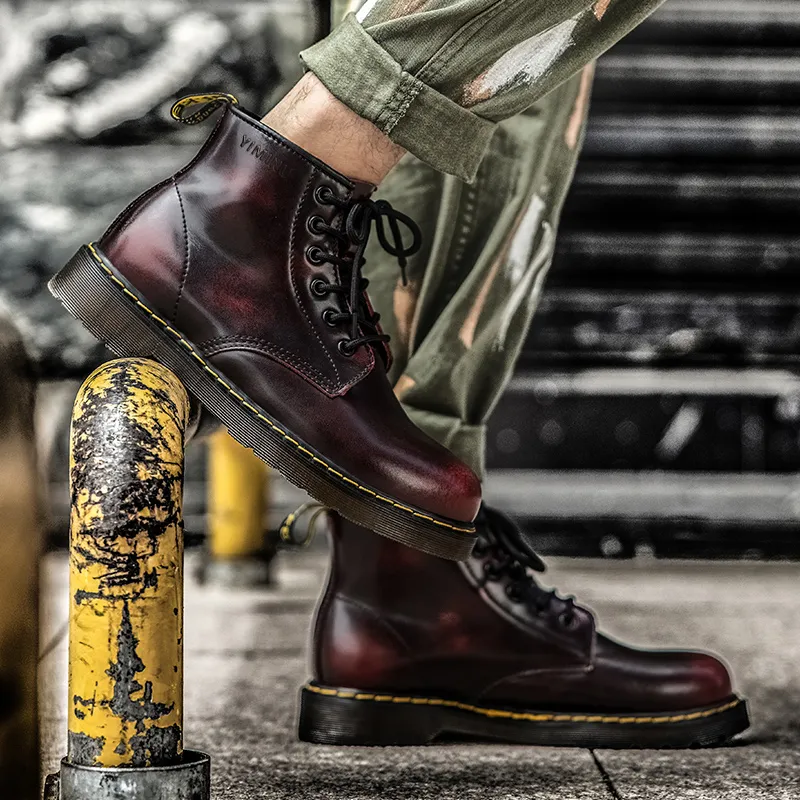 Eminu Martin Boots Unisex Brown/Burgundy-12