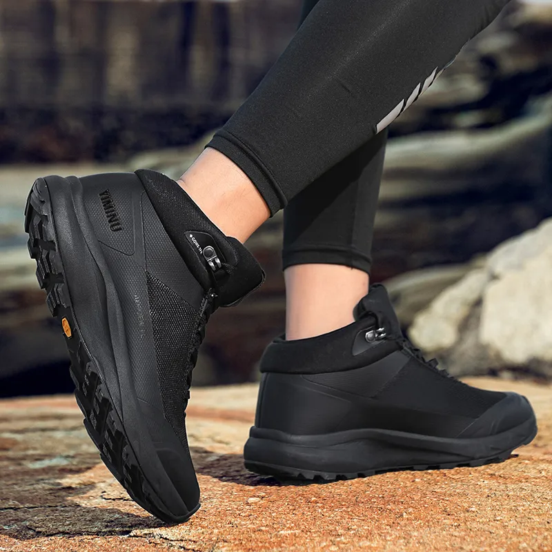 Eminu Warm Cushioning Height Increasing Wear-Resistant Water-Resistant Slip-Resistant Ankle-Length Outdoor Boots 3cm-4