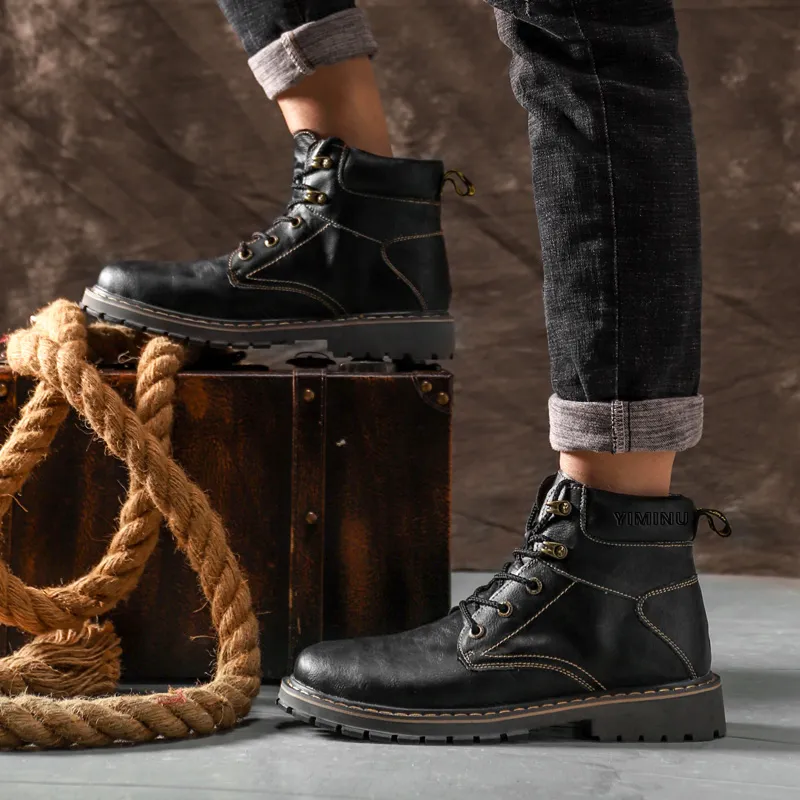 Eminu Martin Boots Men Black/Gray-15