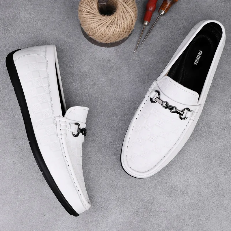 Eminu Men's Casual Shoes Men Low Top Black/White-5