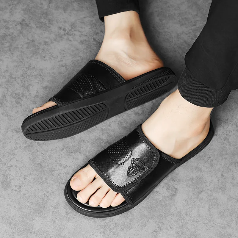 Eminu Slide Slippers Men's Black-2