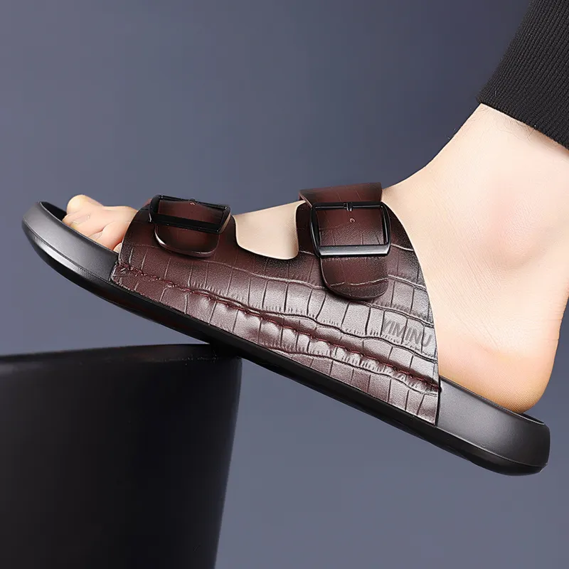 Eminu Slide Slippers Men Black-8