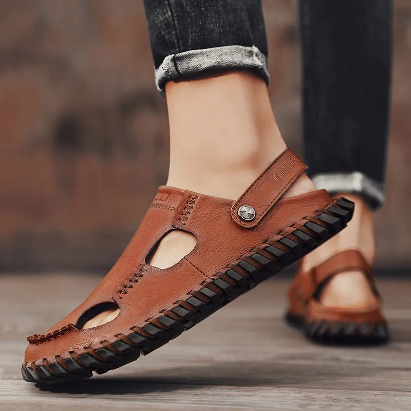 Eminu Rubber Sole Odor Resistant Closed Toe Slippers Men's-10