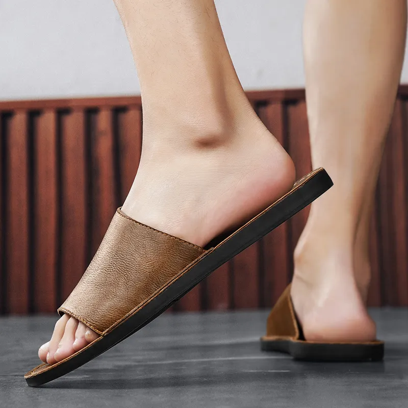 Eminu Rubber Sole Slip Resistant Slide Slippers Men's-9