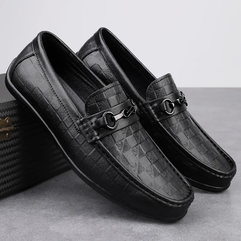 Eminu Men's Casual Shoes Men Low Top Black/White-9