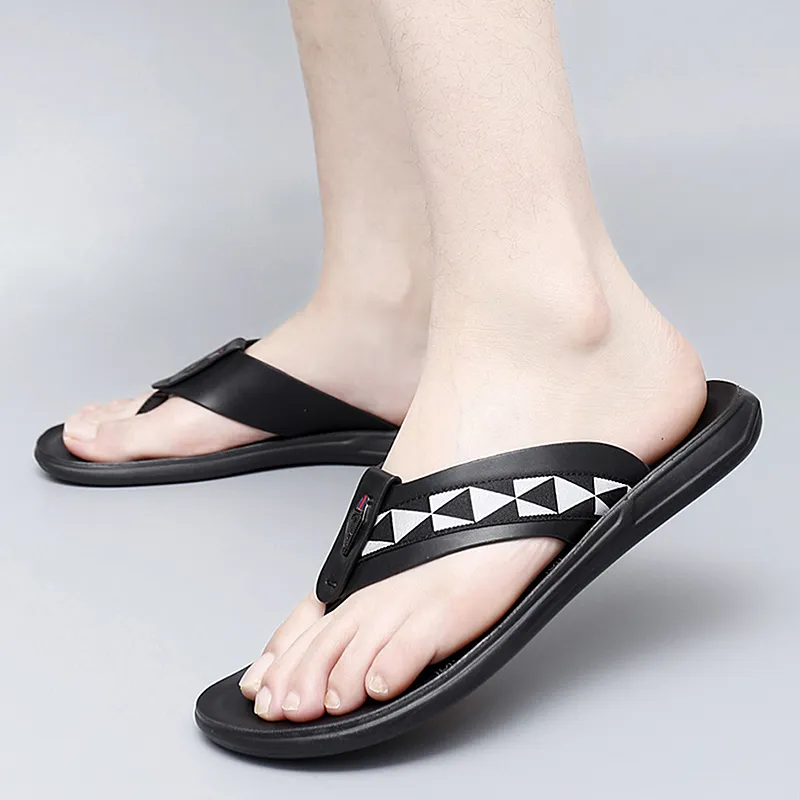Eminu Quiet Quick Dry Flip Flops Men's Black-2