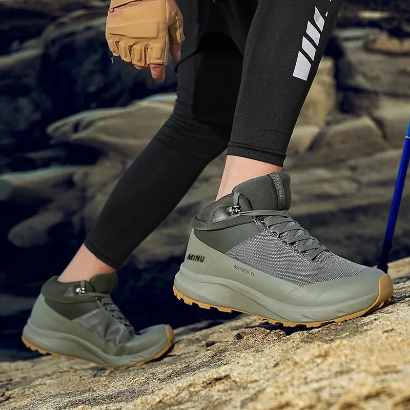 Eminu Warm Cushioning Height Increasing Wear-Resistant Water-Resistant Slip-Resistant Ankle-Length Outdoor Boots 3cm-7
