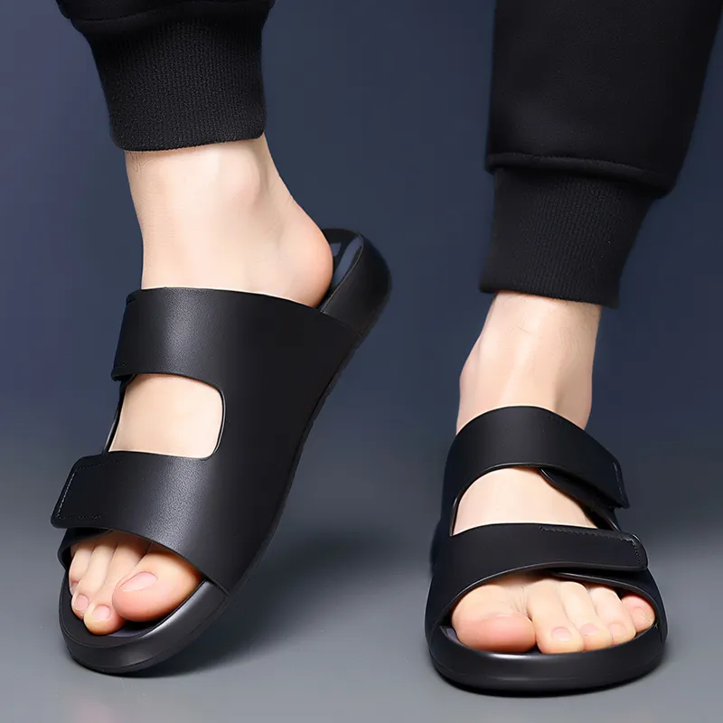 Eminu Rubber Sole Slip Resistant Slide Slippers Men's-2