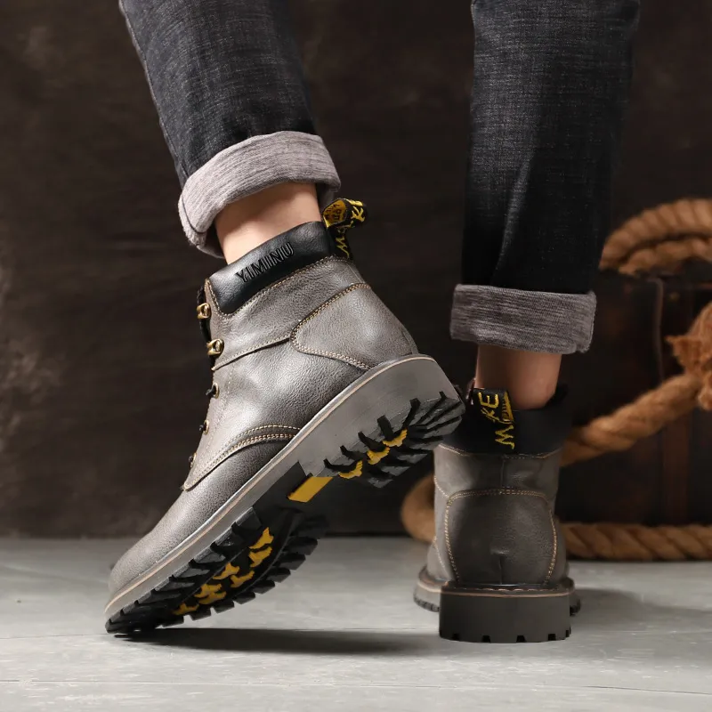 Eminu Martin Boots Men Black/Gray-18