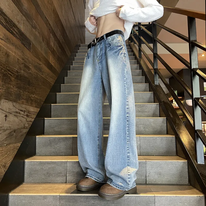 RASHOMONG Jeans Unisex Blue-4