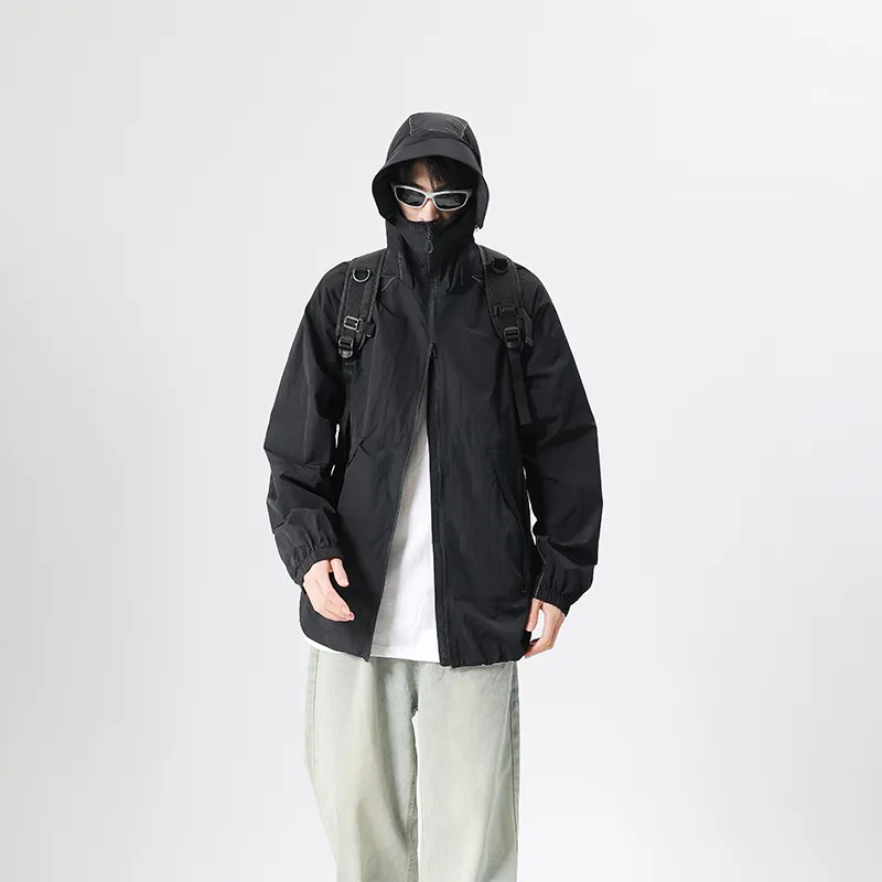 RASHOMONG Reflective With High Visibility Detachable Sun Protection Clothing Unisex-43