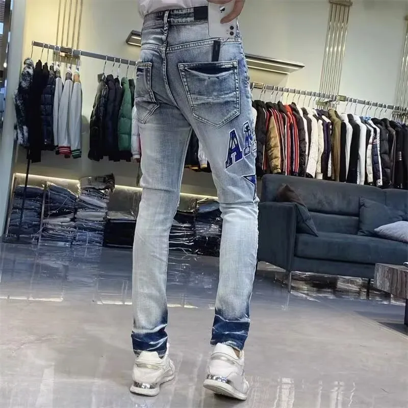 RASHOMONG Jeans Unisex Blue-4