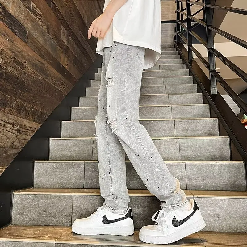 RASHOMONG Jeans Unisex Gray-6
