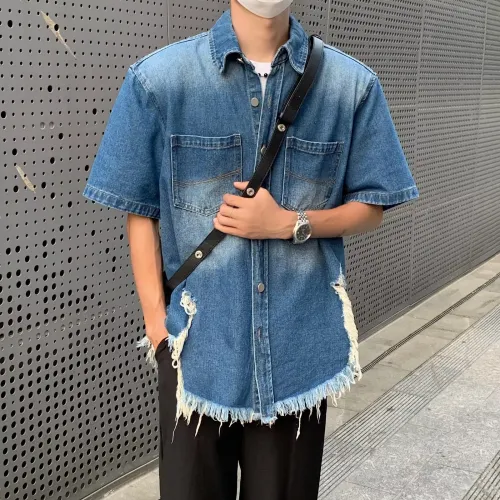 RASHOMONG Jackets & Coats Unisex Blue