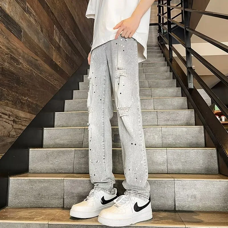 RASHOMONG Jeans Unisex Gray-4