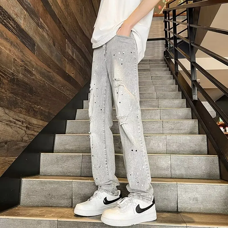 RASHOMONG Jeans Unisex Gray-5