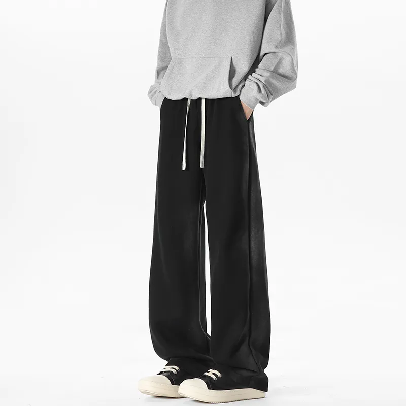RASHOMONG Casual Pants Unisex Black-3