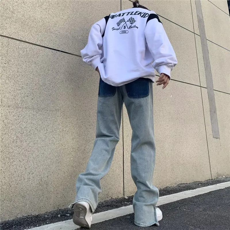 RASHOMONG Jeans Unisex Blue-6