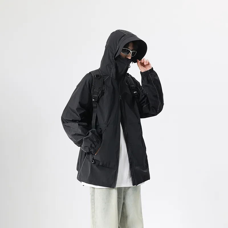 RASHOMONG Reflective With High Visibility Detachable Sun Protection Clothing Unisex-44