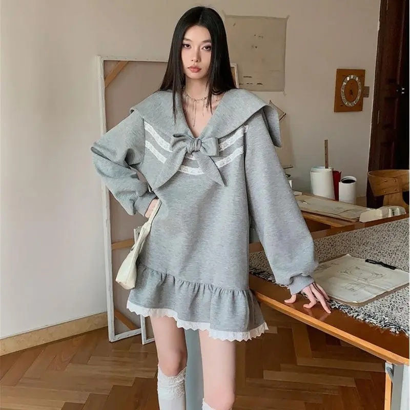 BDGU Long Sleeved Dress Women's Gray-3