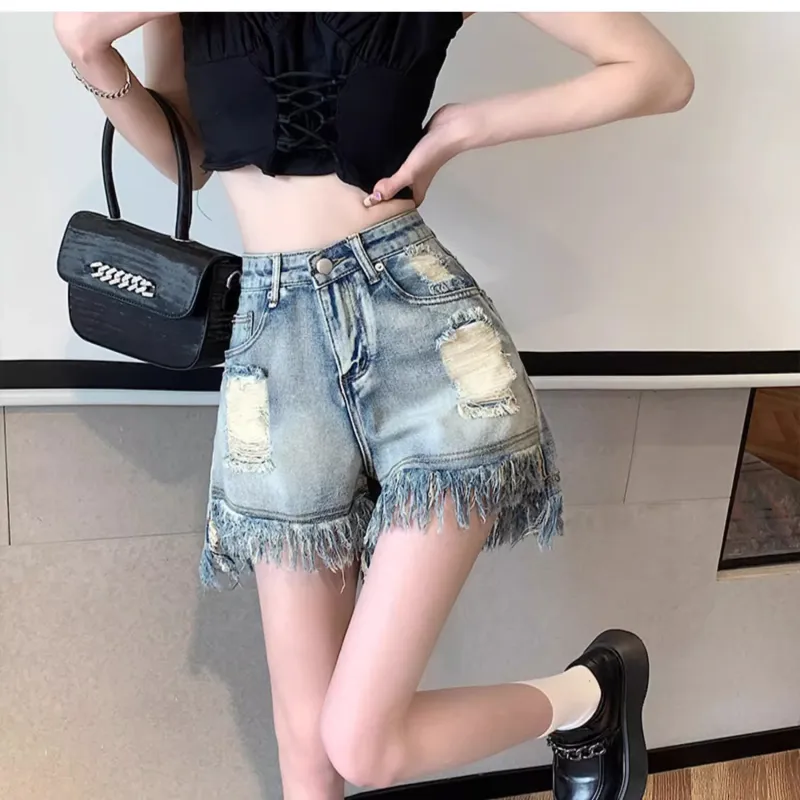 BDGU Denim Shorts Women's Vintage Blue-4