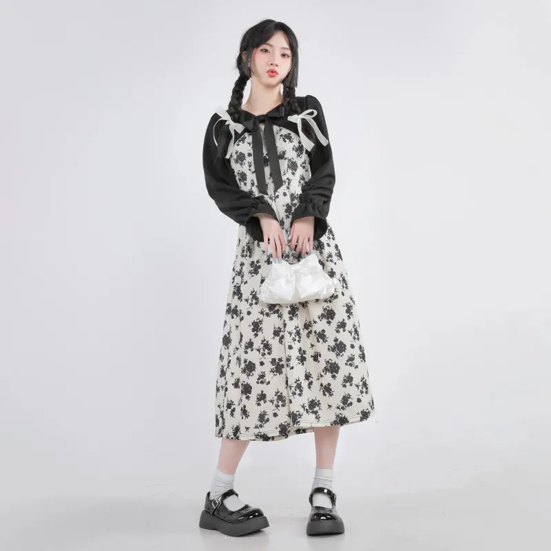 BDGU Long Sleeved Dress Women's White-6