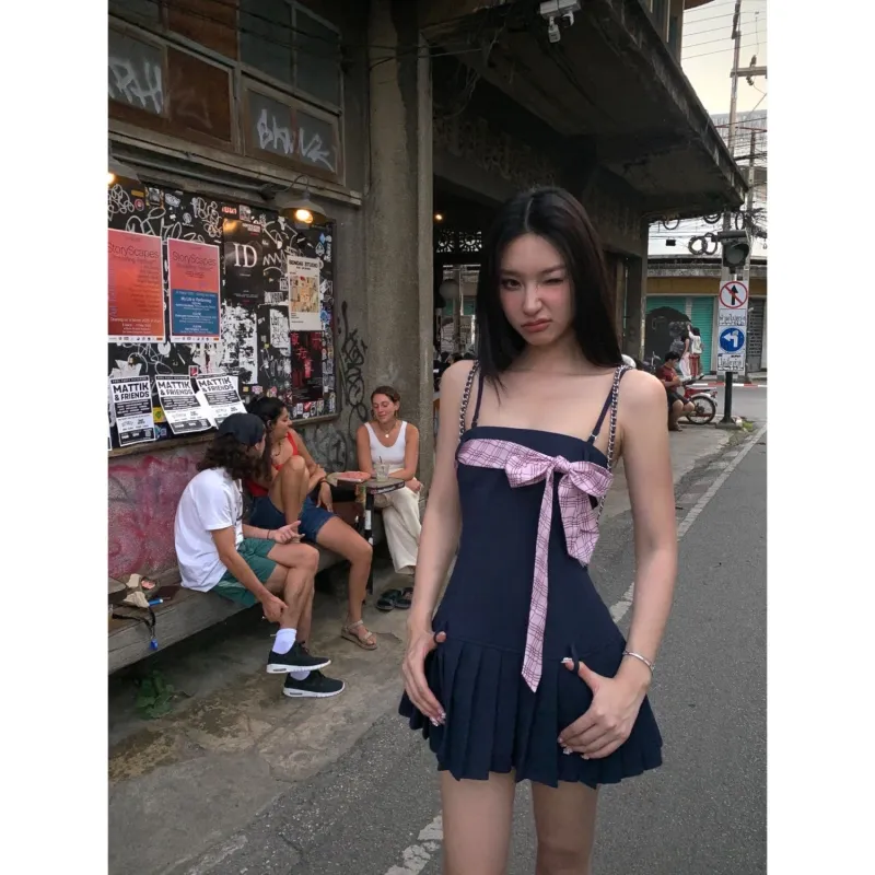 BDGU Slip Dress Women's Navy Blue-2