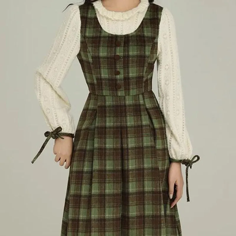 BDGU Long Sleeved Dress Women's Green-4
