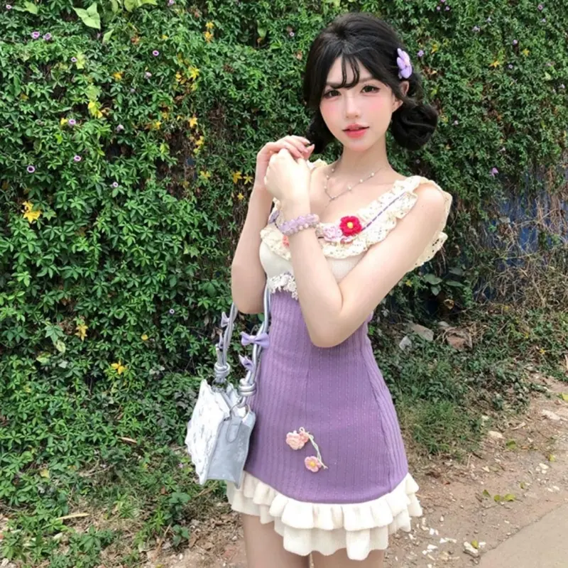 BDGU Sleeveless Dresses Women's Purple-2