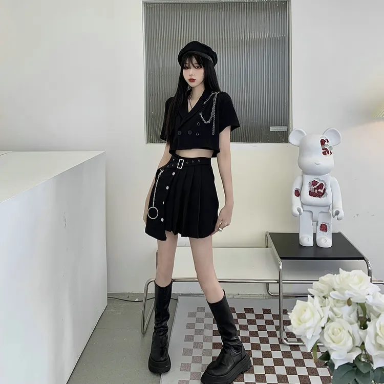 BDGU Casual Short Skirts Women's Black-5