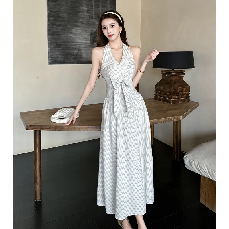 BDGU Sleeveless Dresses Women's White Stripes-5
