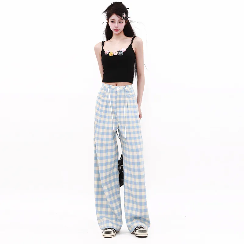 BDGU Casual Pants Women's Blue-3
