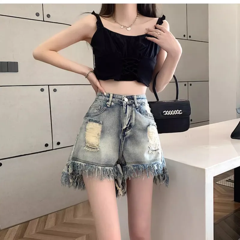 BDGU Denim Shorts Women's Vintage Blue-6
