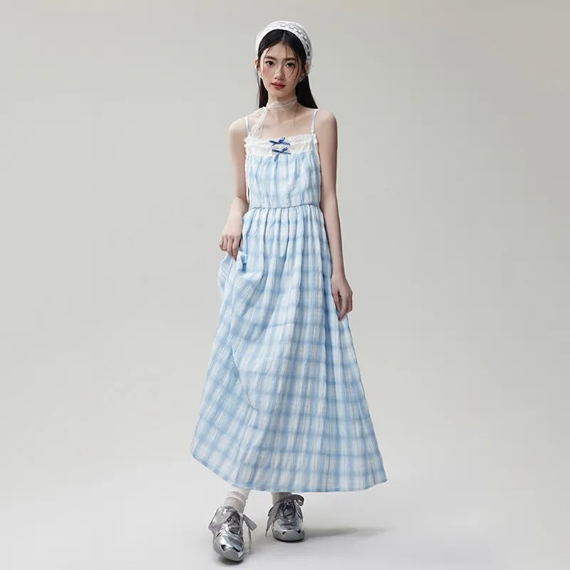 BDGU Slip Dress Women's Light Blue-3
