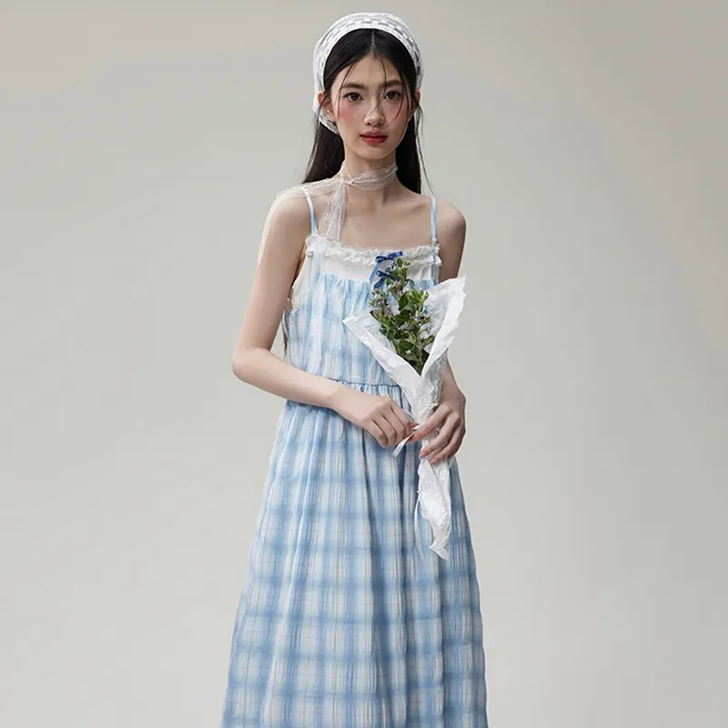 BDGU Slip Dress Women's Light Blue-6