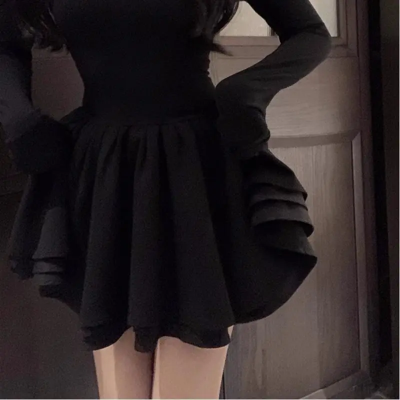 BDGU Long Sleeved Dress Women's Black-2