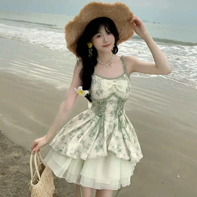 BDGU Slip Dresses Women's Green-5