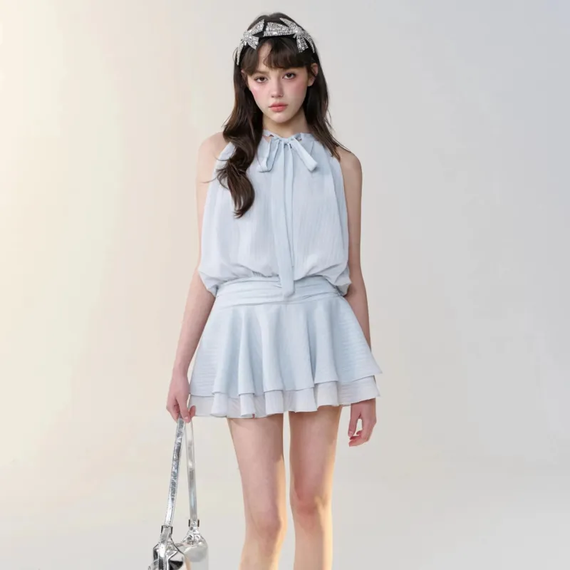 BDGU Sleeveless Dresses Women's Blue-2